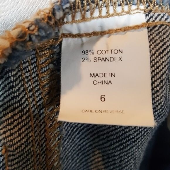 New York & Company Jeans Low Rise Slim Slouch Distressed Women's Size 6 Blue - Picture 5 of 7